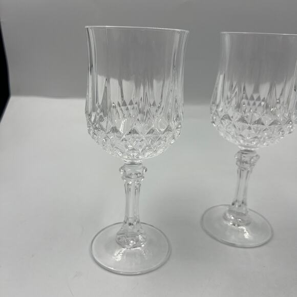 Vintage Luminarc Arc International Wine Cordial Glasses 3 Piece Clear Crystal - Picture 5 of 9
